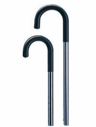 Carex® Round Cane, Aluminum, 29 - 38 in., Adjustable, Silver, 1 Case of 6 (Mobility) - Img 1