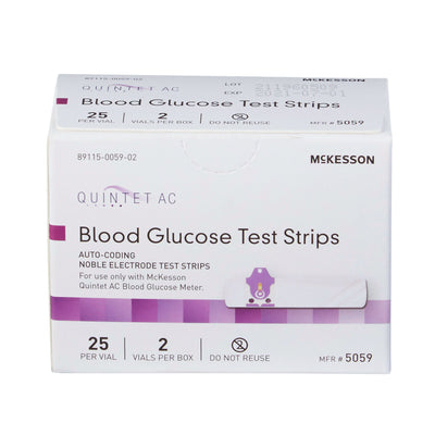 Quintet AC® Blood Glucose Test Strips, 1 Box (Diabetes Monitoring) - Img 5