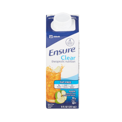 Ensure® Clear Therapeutic Nutrition Apple Oral Supplement, 8 oz. Carton, 1 Each (Nutritionals) - Img 1