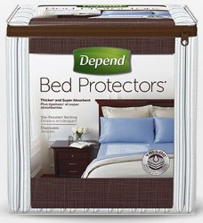 Depend® Bed Protectors Thicker and Super Absorbent Underpad, 1 Pack of 12 (Underpads) - Img 1