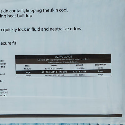 Simplicity Unisex Adult Incontinence Briefs, Moderate Absorbency, Large, Blue, 45 to 58 Inch Waist/Hip, 1 Bag of 18 () - Img 3