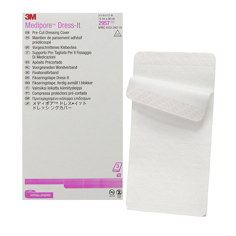 3M™ Medipore™ Dress-It Dressing Retention Tape with Liner, 5-7/8 x 11 Inch, 1 Roll (General Wound Care) - Img 1