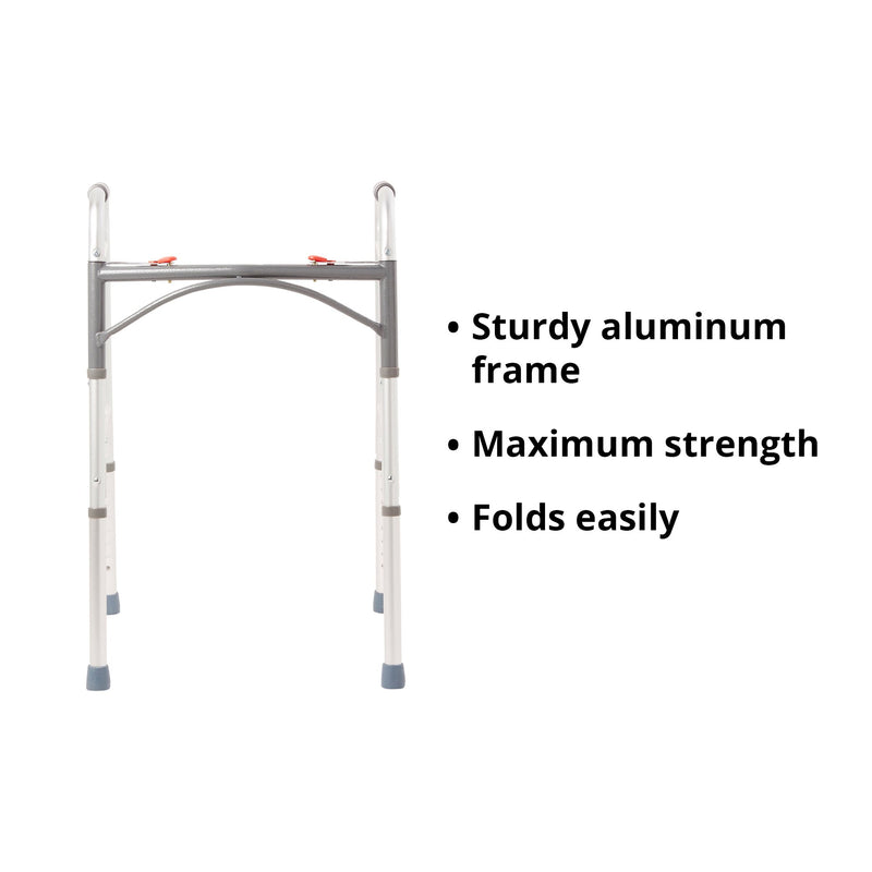 McKesson Aluminum Folding Walker, 32 – 39 Inch Height, 1 Each (Mobility) - Img 5