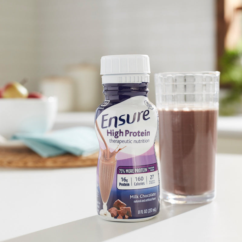 Ensure® High Protein Therapeutic Nutrition Shake Chocolate Oral Supplement, 8 oz. Bottle, 1 Each (Nutritionals) - Img 4