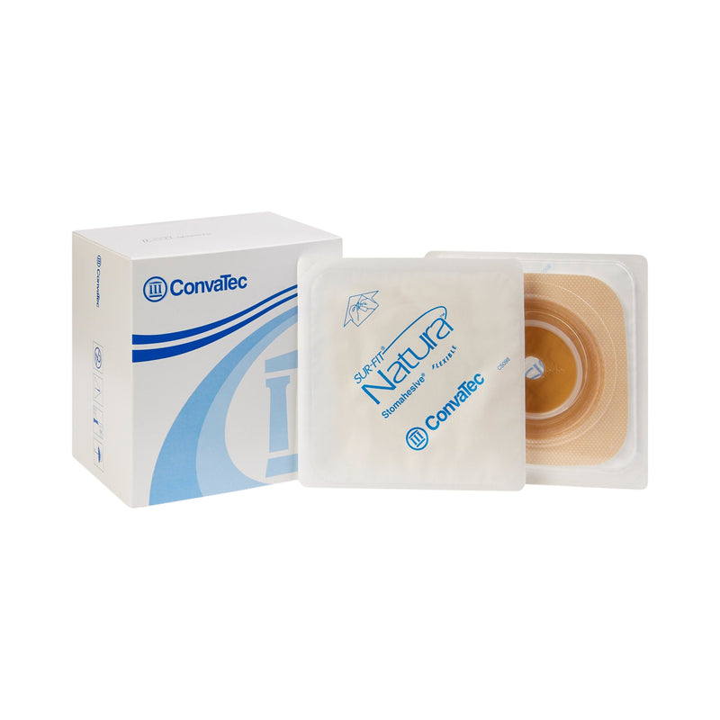 Sur-Fit Natura® Colostomy Barrier With Up to 1-1¼ Inch Stoma Opening, Tan, 1 Box of 10 (Barriers) - Img 1