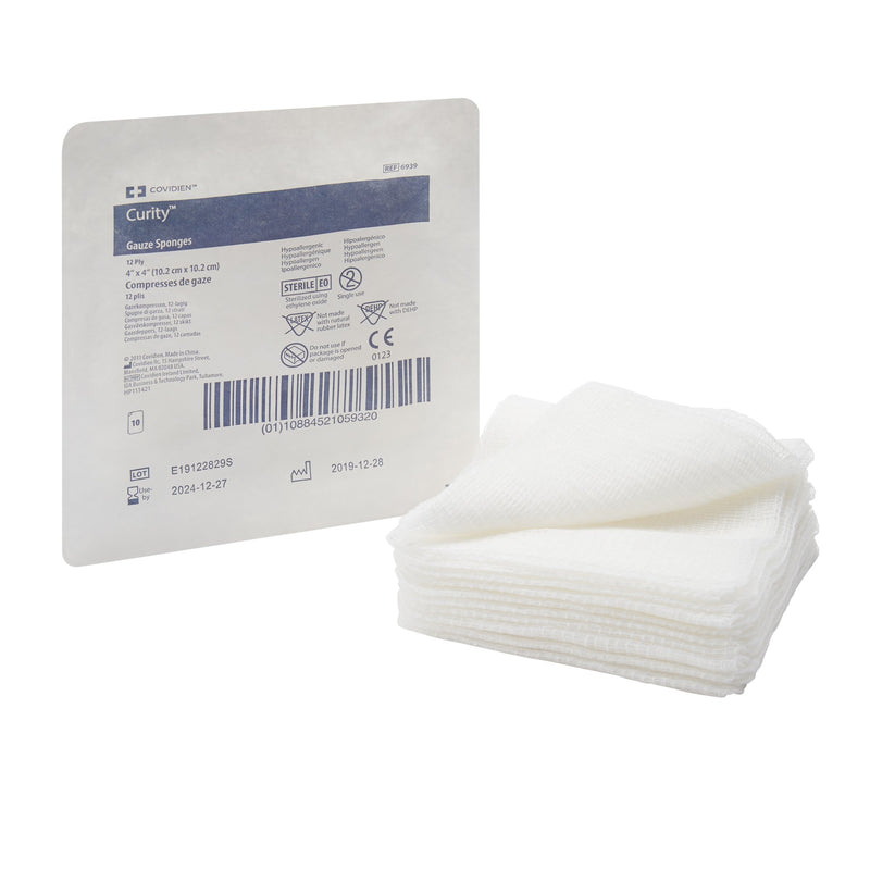 Curity™ Sterile USP Type VII Gauze Sponge, 4 x 4 Inch, 1 Tray of 10 (General Wound Care) - Img 1