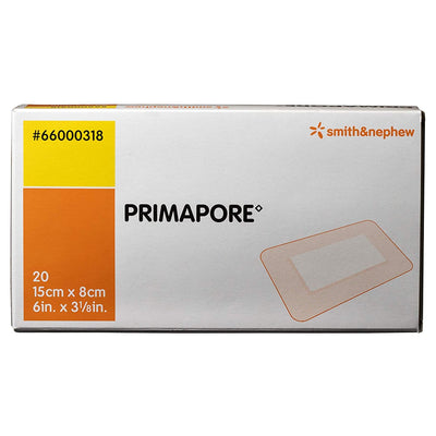 Primapore White Adhesive Dressing, 8 x 15 Centimeter, 1 Box of 20 () - Img 2
