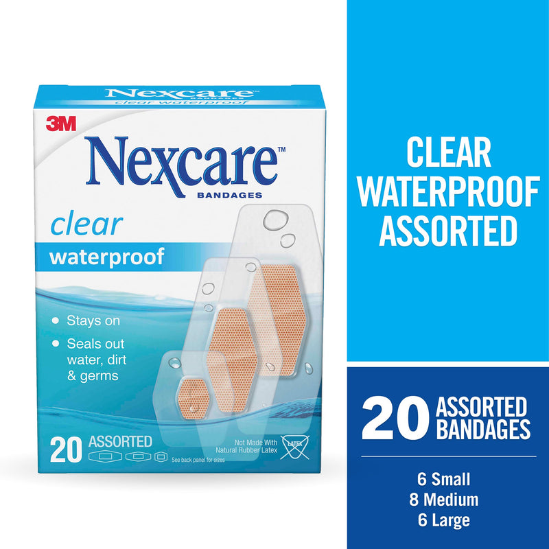 3M™ Nexcare™ Waterproof Adhesive Strip, Assorted Sizes, 1 Box of 20 (General Wound Care) - Img 2