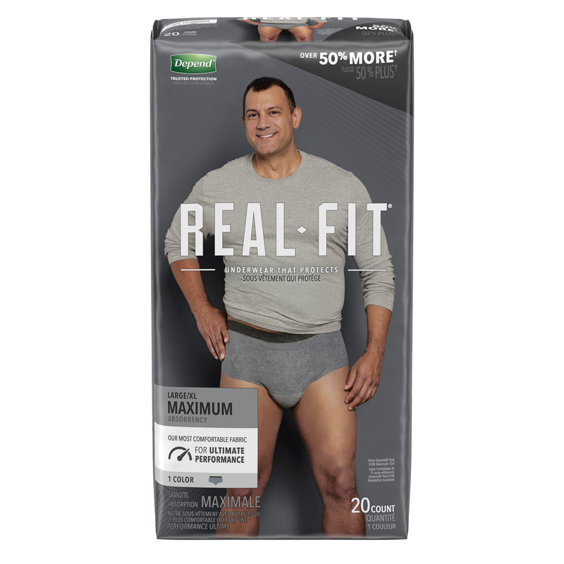 Depend® Real Fit® Maximum Absorbent Underwear, Large / Extra Large, 1 Case of 40 () - Img 1