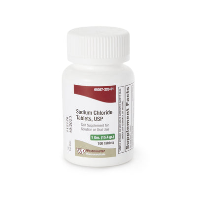 Westminster Pharmaceuticals Sodium Chloride Supplement, 1 Bottle (Over the Counter) - Img 1