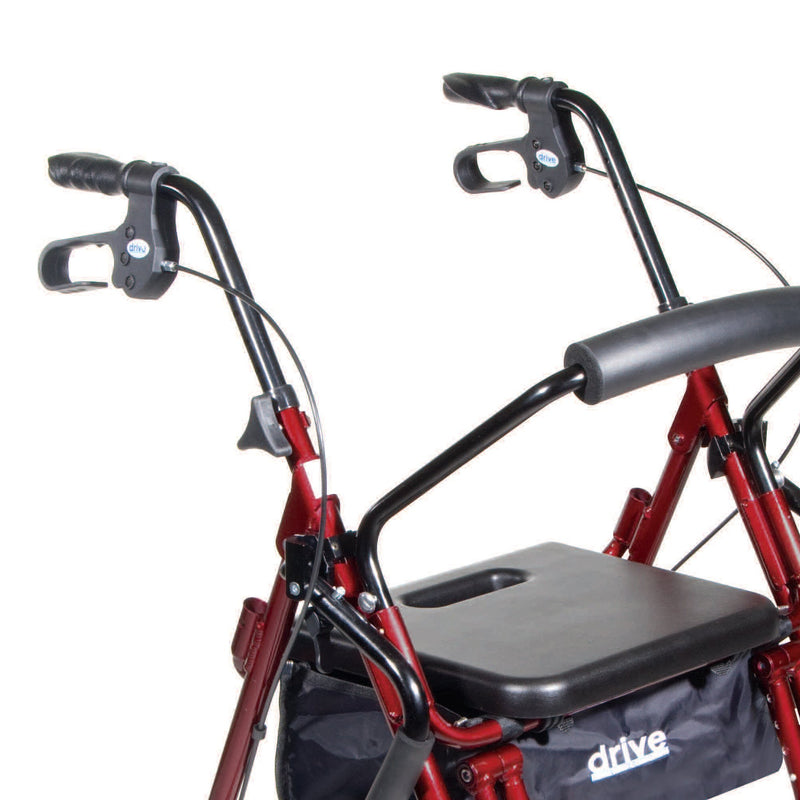 drive™ Duet 4 Wheel Rollator, Burgundy, 1 Each (Mobility) - Img 6