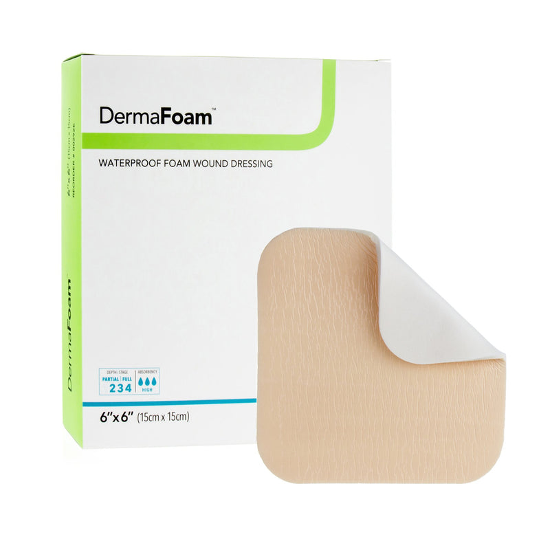 DermaFoam® Nonadhesive without Border Foam Dressing, 6 x 6 Inch, 1 Each (Advanced Wound Care) - Img 1