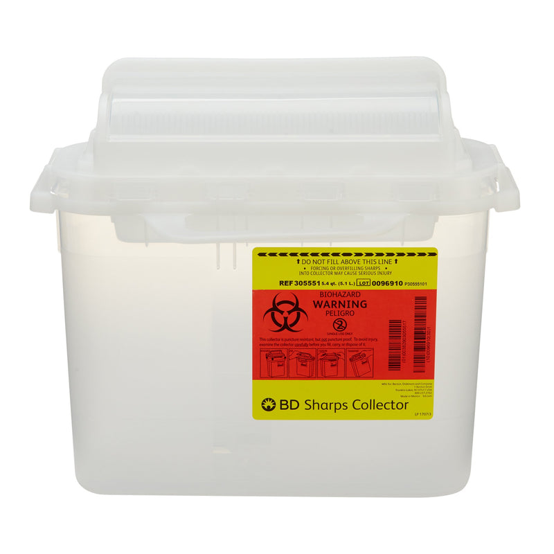 BD™ Sharps Container, 5.4 Quart, 12 x 12 x 4-4/5 Inch, 1 Each () - Img 1