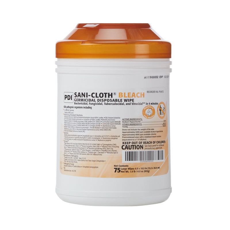 Sani-Cloth® Surface Disinfectant Cleaner Bleach Wipe, 75 Wipes per Canister, 1 Case of 12 (Cleaners and Disinfectants) - Img 6