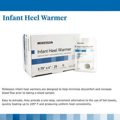 McKesson Infant Heel Warmer, 2¾ x 4 Inch, 1 Box of 25 (Treatments) - Img 6