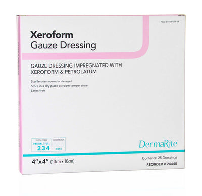 Xeroform™ Xeroform Petrolatum Impregnated Dressing, 4 x 4 Inch, 1 Box of 25 (Advanced Wound Care) - Img 1