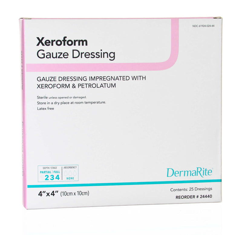 Xeroform™ Xeroform Petrolatum Impregnated Dressing, 4 x 4 Inch, 1 Box of 25 (Advanced Wound Care) - Img 1