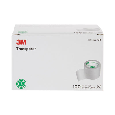 3M™ Transpore™ Plastic Medical Tape, 1 Inch x 1-1/2 Yard, Transparent, 1 Box of 100 (General Wound Care) - Img 2