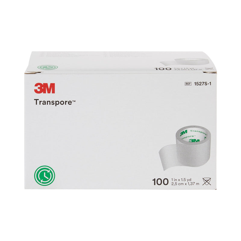 3M™ Transpore™ Plastic Medical Tape, 1 Inch x 1-1/2 Yard, Transparent, 1 Case of 500 (General Wound Care) - Img 2