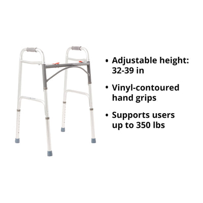 McKesson Aluminum Folding Walker, 32 – 39 Inch Height, 1 Each (Mobility) - Img 6