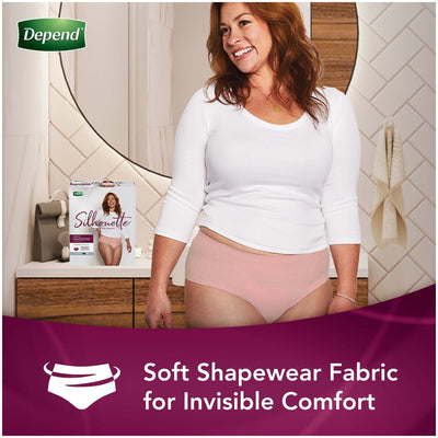 Depend® Silhouette® Classic Women's Underwear, Large, Pink, 1 Case of 24 () - Img 5