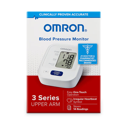 Omron 3 Series Digital Blood Pressure Monitoring Unit 1 Tube, Pocket Size, Handheld, Adult Large Cuff, 1 Each (Blood Pressure) - Img 2