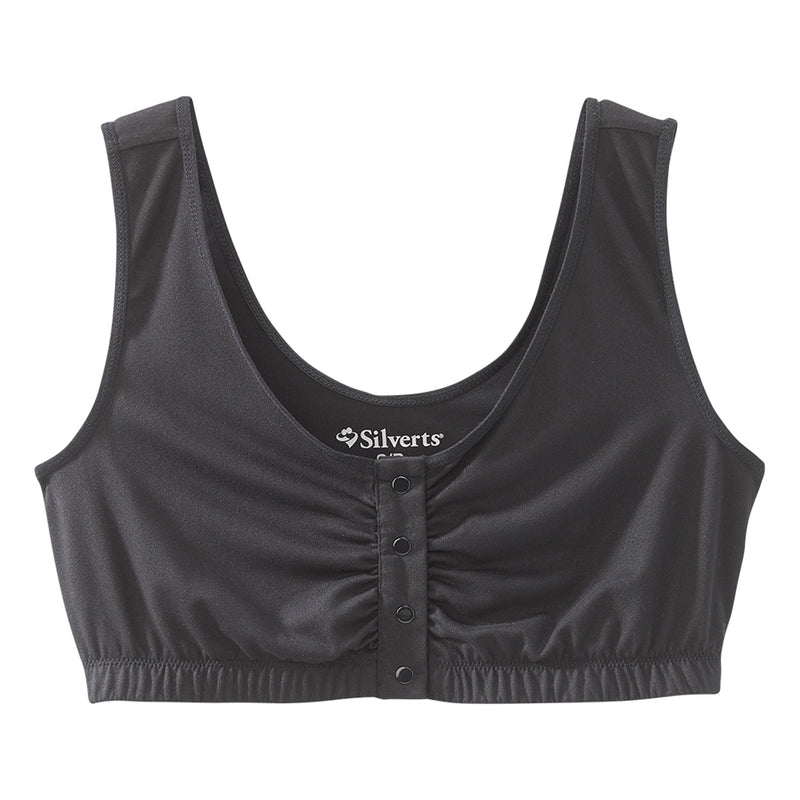 Silverts® Adaptive Front Snap Closure Bra, Medium, Black, 1 Each (Compression Garments) - Img 1
