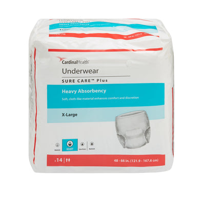 Sure Care™ Plus Heavy Absorbent Underwear, Extra Large, 1 Bag of 14 () - Img 1