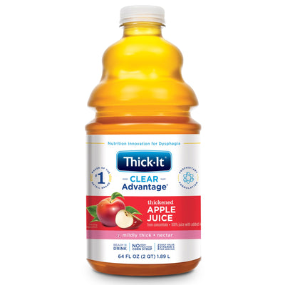 Thick-It® Clear Advantage® Nectar Consistency Apple Thickened Beverage, 64-ounce Bottle, 1 Case of 4 (Nutritionals) - Img 1