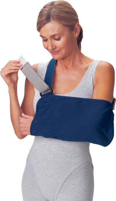 ProCare® Unisex Navy Blue Cotton / Polyester Arm Sling, Large, 1 Each (Immobilizers, Splints and Supports) - Img 1