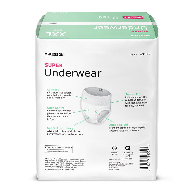 McKesson Super Underwear, 2X Large, 1 Bag of 12 () - Img 2