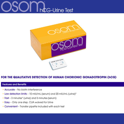 OSOM® hCG Combo Pregnancy Fertility Rapid Test Kit, 1 Case of 18 (Test Kits) - Img 4