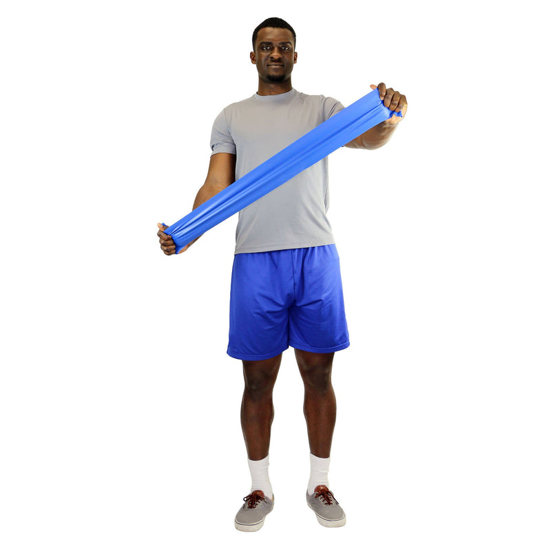 CanDo® Exercise Resistance Band, Blue, 5 Inch x 4 Foot, Heavy Resistance, 1 Each (Exercise Equipment) - Img 2