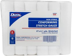 Dukal™ Nonsterile Conforming Bandage, 6 Inch x 4-1/10 Yard, 1 Case of 48 (General Wound Care) - Img 1