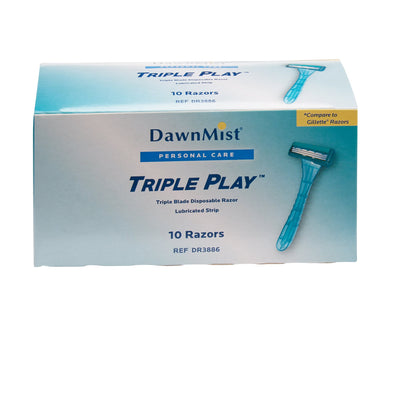 DawnMist Triple Play Facial Razor, Disposable, 1 Box of 10 (Hair Removal) - Img 4