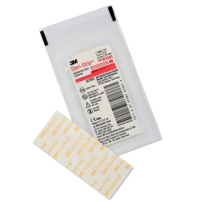 3M Steri-Strip Skin Closure Strips, Non-Woven, 1/4 inch X 3 Inch, Reinforced Strip, White, 1 Pack (Skin Closure Strips) - Img 2