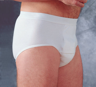 HealthDri Men's Heavy Cotton Brief X-Large 42  - 44 (Reusable Briefs and Panties) - Img 1