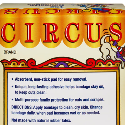 American® White Cross Stat Strip® Circus Kid Design Adhesive Strip, ¾ x 3 Inch, 1 Box of 100 (General Wound Care) - Img 4