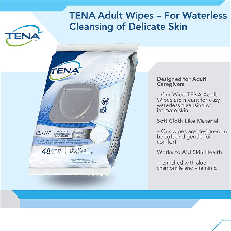 Tena Classic Disposable Washcloth, Alcohol-Free, Scented, Convenient, Regular Use, 1 Case of 576 (Skin Care) - Img 4