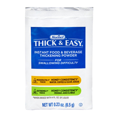 Hormel Thick & Easy Instant Thickener, Powder, Unflavored, Honey Consistency, 6.5-gram Packet, 1 Each (Nutritionals) - Img 1