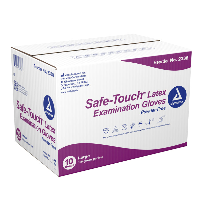 Safe-Touch™ Latex Exam Glove, Large, Ivory, 1 Box of 100 () - Img 2