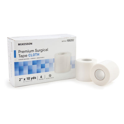 McKesson Paper Medical Tape, 1/2 Inch x 10 Yard, White, 1 Case of 240