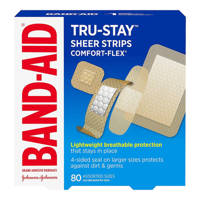 Band-Aid® Adhesive Strip, Assorted Sizes, 1 Box of 80 (General Wound Care) - Img 1