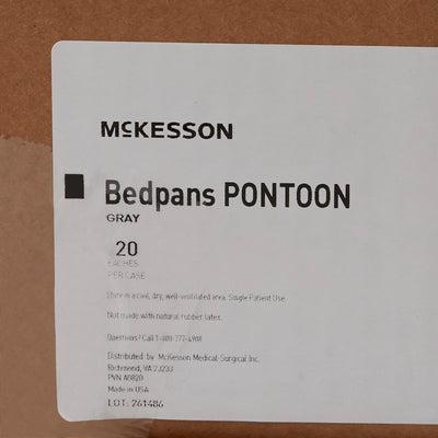 McKesson Pontoon Plastic Bedpan, 1 Case of 20 (Bedpans) - Img 3
