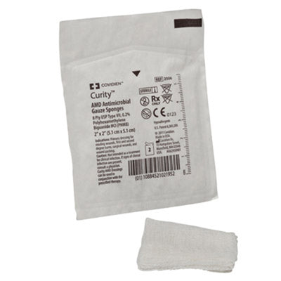 Curity™ AMD™ Sterile Antimicrobial Gauze Sponge, 2 x 2 Inch, 1 Pack (General Wound Care) - Img 1