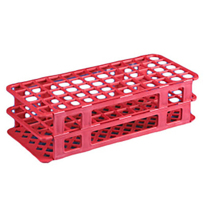 Globe® Scientific 456500 Series Test Tube Rack, Rack, Tube, 16/17mm, 60-Place, Red, 1 Each () - Img 1