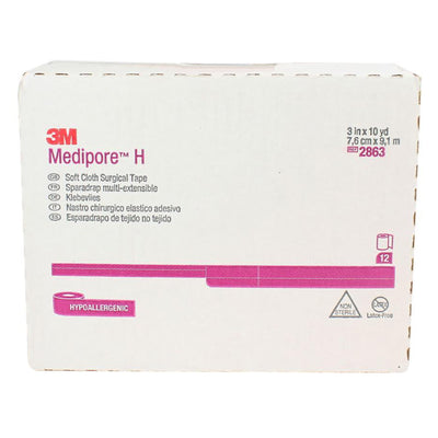 3M™ Medipore™ H Cloth Medical Tape, 3 Inch x 10 Yard, White, 1 Roll (General Wound Care) - Img 5