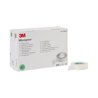 3M™ Micropore™ Paper Medical Tape, 1/2 Inch x 10 Yard, White, 1 Roll (General Wound Care) - Img 1