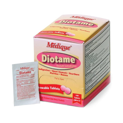 Diotame® Bismuth Subsalicylate Anti-Diarrheal, 1 Box of 100 (Over the Counter) - Img 1