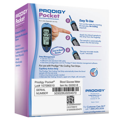 GLUCOMETER, PRODIGY POCKET PORT BLU METER ONLY (10/CS) (Diabetes Monitoring) - Img 2